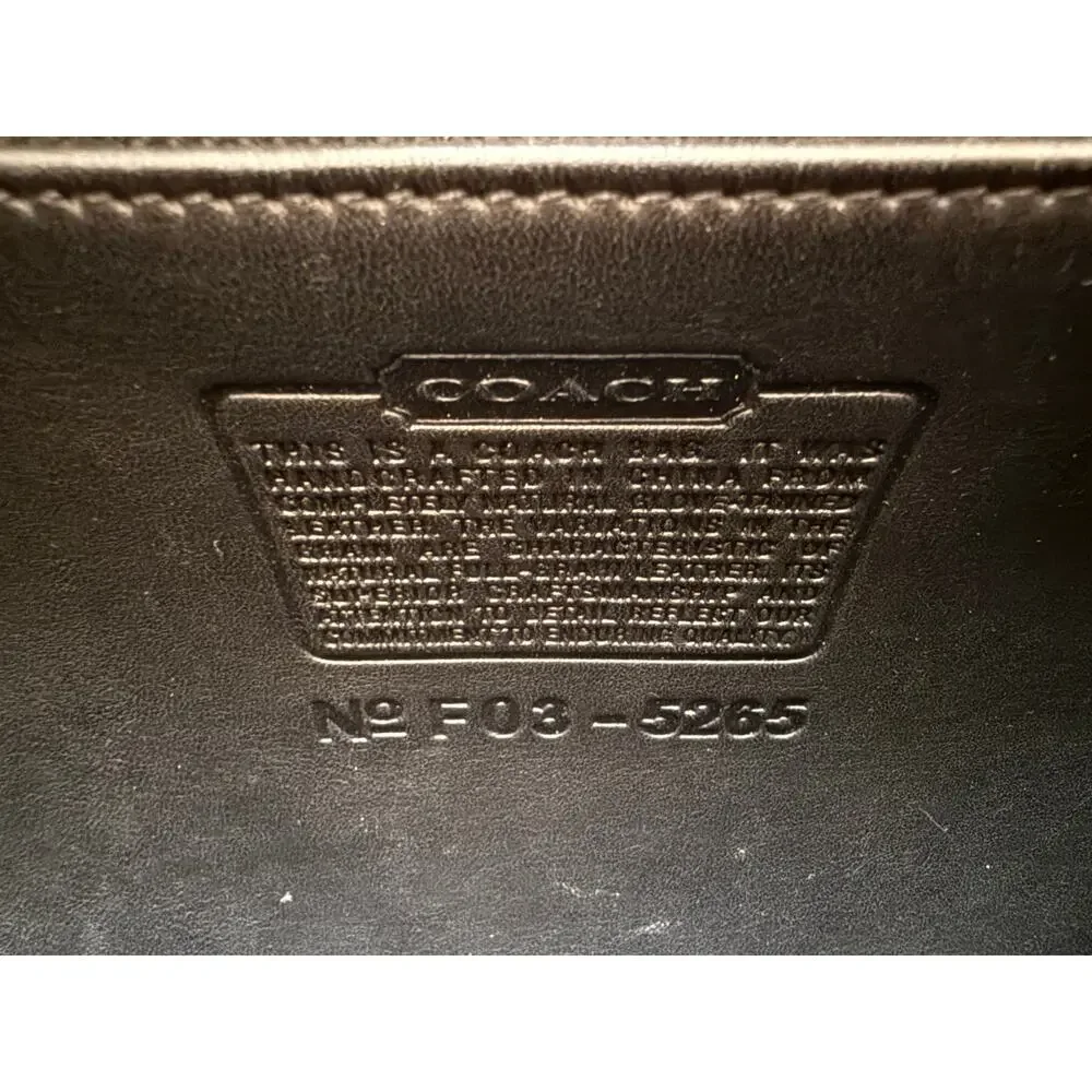 Vintage Coach Lexington Briefcase - Smooth Black Leather with Brass Hardware